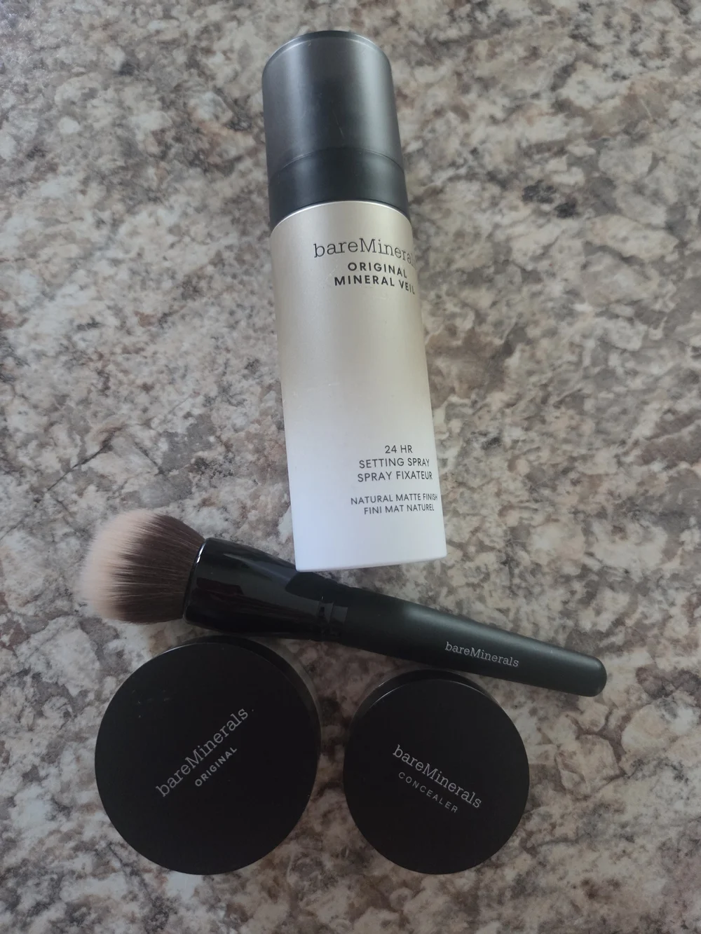 bareMinerals Foundation, Conclearer, Setting Spray & Brush